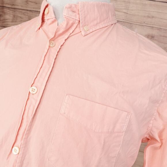 AEROPOSTALE PINK PEACH LONG SLEEVE BUTTON DOWN SHIRT MENS SIZE M MEDIUM - Picture 2 of 7